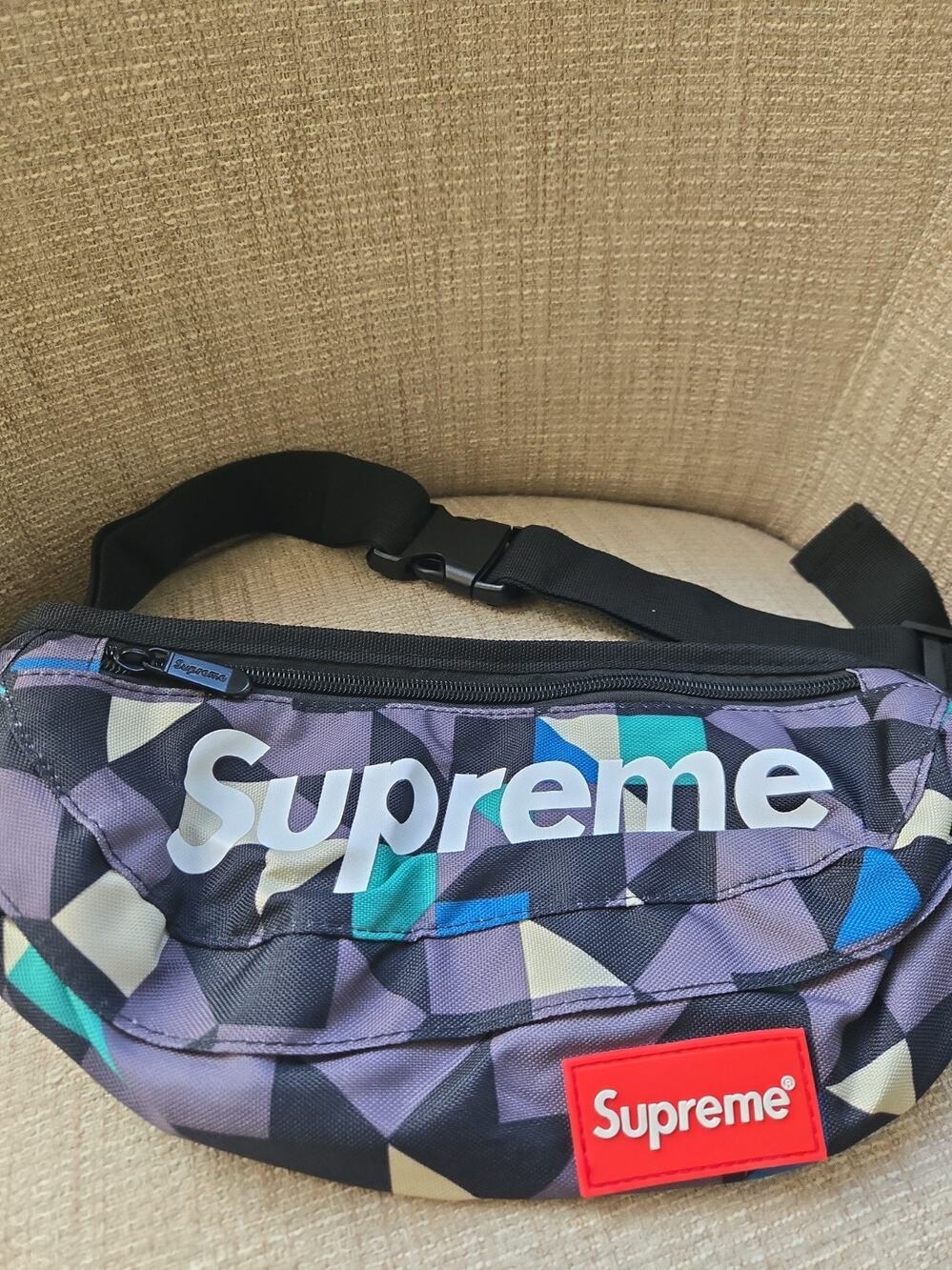 Supreme Camo Waist Pack Zip Closure Pockets Adjustable 15x6.5